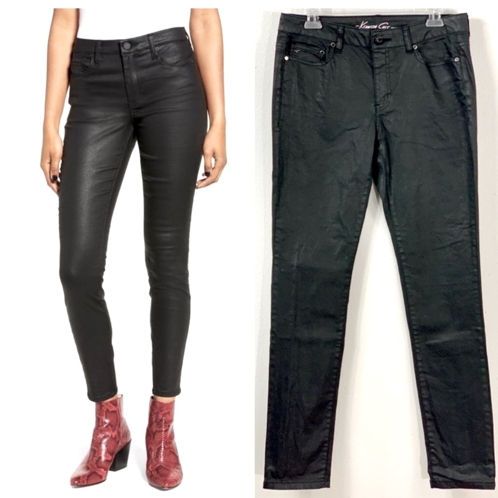 Kenneth Cole nwot women’s 28 Black Coated Skinny Jeans